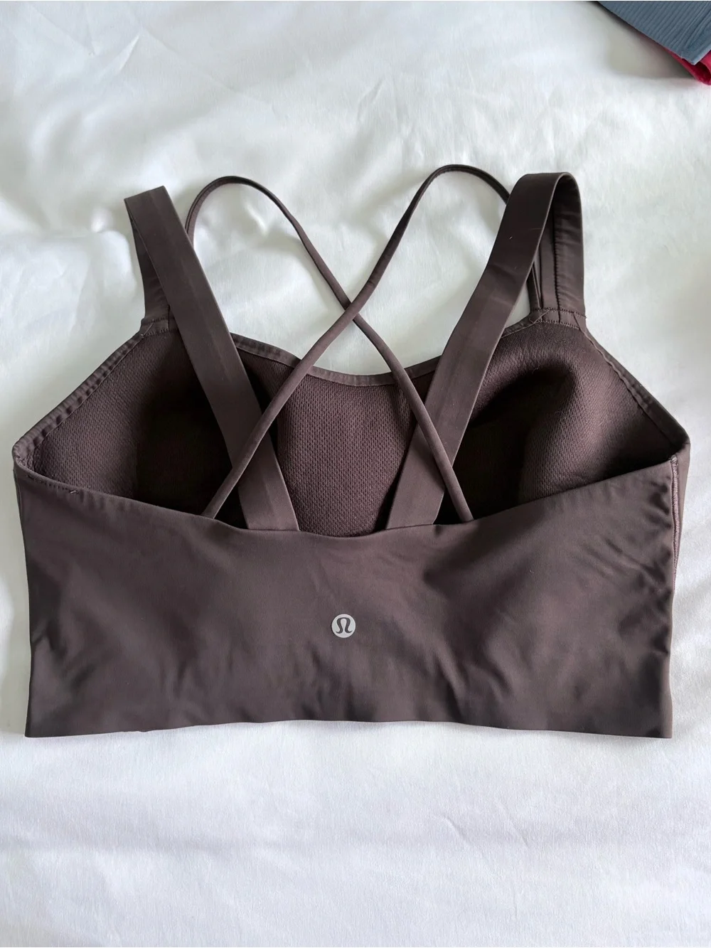 Lululemon Athleta Like A Cloud Longline Bra Espresso D/DD - Size 10